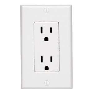   Amp, 125 Volt, Decora Style With Wall Plate, White,  31612