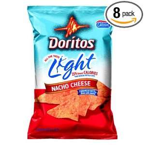 Doritos Light! Nacho Cheese Tortilla Chips, 4.8125 Ounce Bags (Pack of 