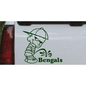 Pee On Bengals Car Window Wall Laptop Decal Sticker    Dark Green 10in 