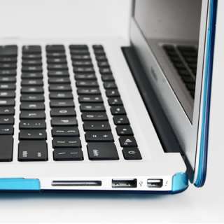 Aqua Blue Crystal Hard Case for Macbook Air 13+Transparent TPU 