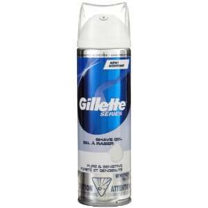  Gillette Series Shave Gel, Pure & Sensitive, 7 oz Health 