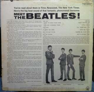   BEATLES meet the LP T 2047 Mono Rare 2 BMI Credits Only 1964  