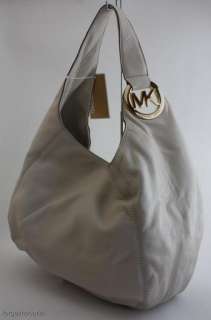 Michael KORS Vanilla WHITE Large FULTON Shoulder Bag Hobo $248  