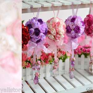 Rose Kissing Ball Pew Bows Wedding Flowers Arch Decorations  