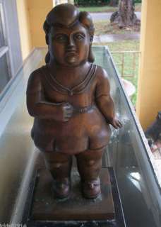 FERNANDO BOTERO BRONZE GIRL 2 OF 6 OLD EDITION VERY RARE SIGNED MARBLE 