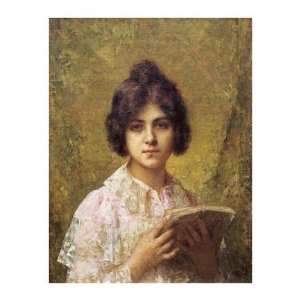  Alexei Harlamoff   Young Woman Holding A Book Giclee: Home 