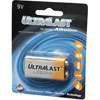 Batteriesinaflash UltraLast 9V 1pk Retail Card Alkaline ULA9V 6LR61 