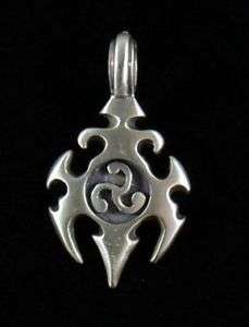 Zik Zok Pewter Pendant Silver Plated Symbol Crest NEW!  