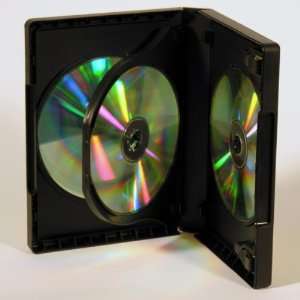  New Black Multi 4 DVD/CD Case Case Pack 52   681841 