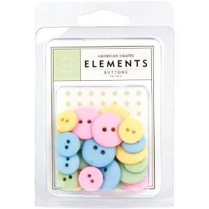   American Crafts BTN 85436 Elements Buttons 2   Pack of 4: Toys & Games