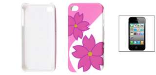 IMD Hard Plastic Back Case Pink White for iPhone 4 4G  