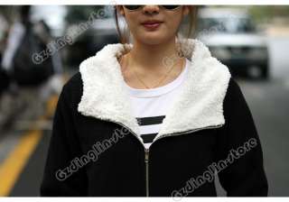 Womens Long Sleeve Zip Up Tops Hoodie Coat Jacket Outerwear Sweatshirt 