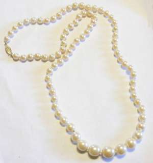 Vtg 30 1/2 Strand Quality Heavy Knotted Faux Pearls  
