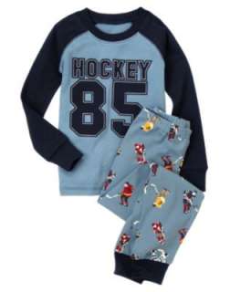 NWT GYMBOREE BOYS 6 12 18 HOCKEY 2PC PAJAMAS GYMMIES  