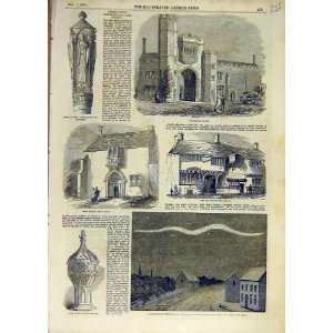  1853 Priory Montacute Yeovil Nash Meteor Dublin Print 
