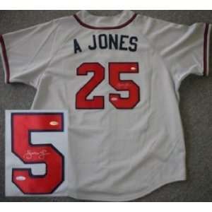  Andruw Jones Signed Auth. Atlanta Braves Jersey: Sports 