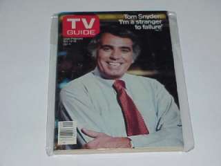 TV GUIDE 1979 Tom Snyder Im a stranger to failure