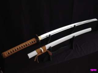 Razor Sharp Mum Tsuba White Saya Full Handmade Japanese Sword Katana 
