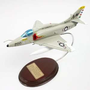 Douglas A 4F Skyhawk USN Wood Model Airplane / Unique and Perfect Gift 