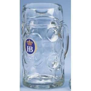  Hofbrauhaus Glass One Liter Dimple Beer Mug Kitchen 