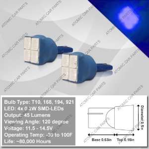  Hi Intensity 120° LED Bulbs (4x0.2W)   168/194/921/T10 