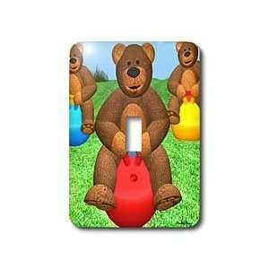 BK Dinky Bears Cartoon Sports   Hop Ball Race   Light Switch Covers 