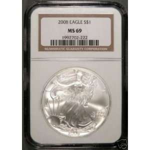    1986 NGC MS 69 American Eagle Silver Dollar 