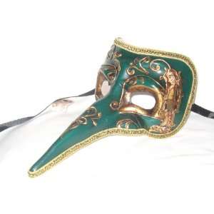  Green Nasone Commedia Venetian Mask: Home & Kitchen