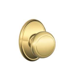Schlage F10 AND 505 WKF Wakefield Collection Andover Passage Knob, PVD 