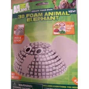  Animal Planet Create Your Own 3D Foam Animal ~ Elephant 
