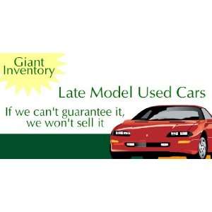    3x6 Vinyl Banner   Late Model Used Cars Sale: Everything Else