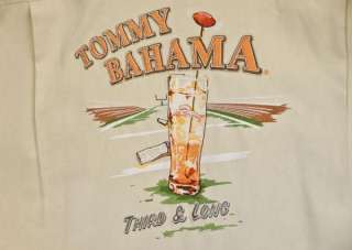 TOMMY BAHAMA Embroidered Shirt New L 3rd & Long Sand SS  