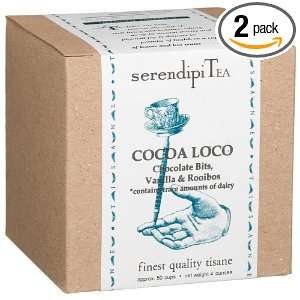 SerendipiTea Cocoa Loco, Chocolate Bits, Vanilla & Rooibos Tisane, 4 