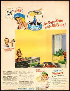 1949 vintage ad for Dutch Boy Wonsover House Paint 1214  