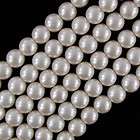 12mm pink glass pearl round beads 16 strand  
