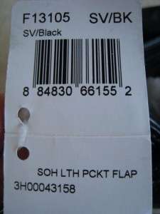 COACH SOHO BLACK LEATHER POCKET FLAP PURSE 13105 NWT  