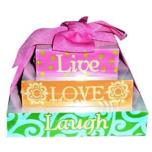  Live Love Laugh Stacked Memo Pads Gift Set of 3: Office 