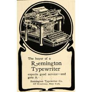   Typewriter Broadway Typing Office   Original Print Ad