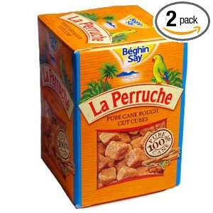 Beghin Say La Perruche Rough Cut Brown Sugar Cubes 17.6 Ounce Packages 