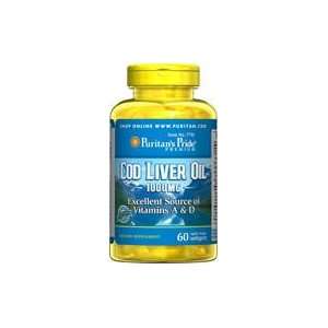  Cod Liver Oil 1000 mg 1000 mg 60 Softgels Health 