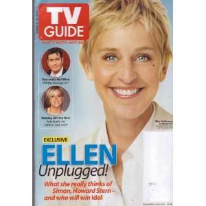  TV GUIDE MAgazine (3 8 10) Featuring: ELLEN Unplugged 