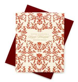   Letterpressed Holiday Rococo Boxed Cards Set of 6 by 