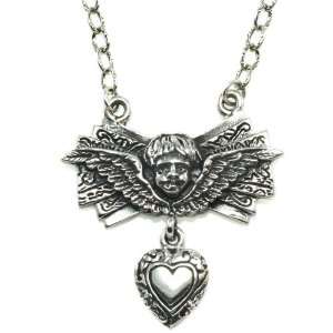   Sterling Silver Victorian Little Angel Necklace: Femme Metale: Jewelry