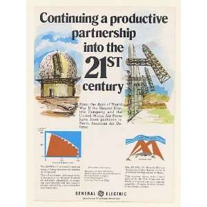  1984 GE AN/FPS 117 AN/FPS 118 Air Defense Radar Print Ad 