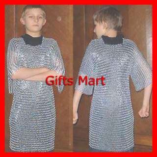   Chainmail Shirt, Chain Mail Armor 10 15 yrs, Medieval Reenactment Larp