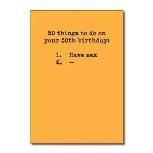  Funny Birthday Cards 50 Things To Do Humor Greeting Ron 