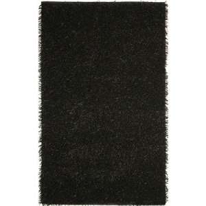  Straw ST 793 Hand Woven Polyester Black Shag Rug Size: 5 