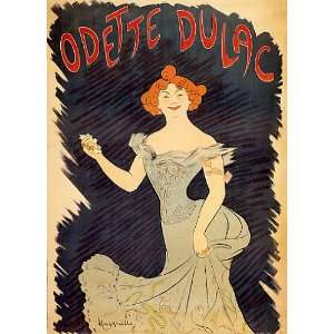 FASHION GIRL ODETTE DULAC FRANCE FRENCH SMALL VINTAGE POSTER CANVAS 
