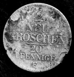 Sachsen   2 Neu Groschen   1852 F  