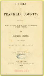 1858 FRANKLIN COUNTY OHIO OH History Genealogy Book  